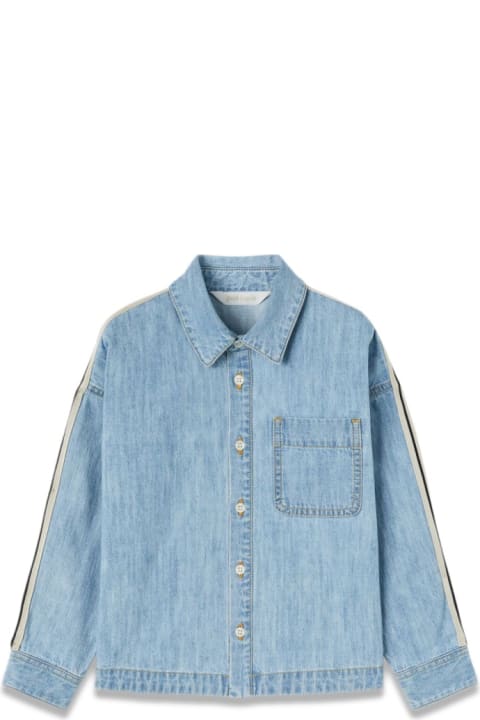 Palm Angels قمصان لـ أولاد Palm Angels Overlo.track Chambray Osshirt