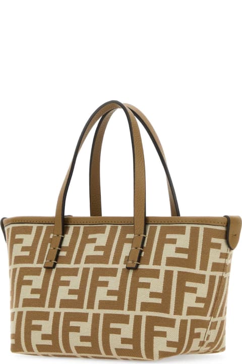 Fendi Totes for Women Fendi Embroidered Fabric Mini Roll Handbag