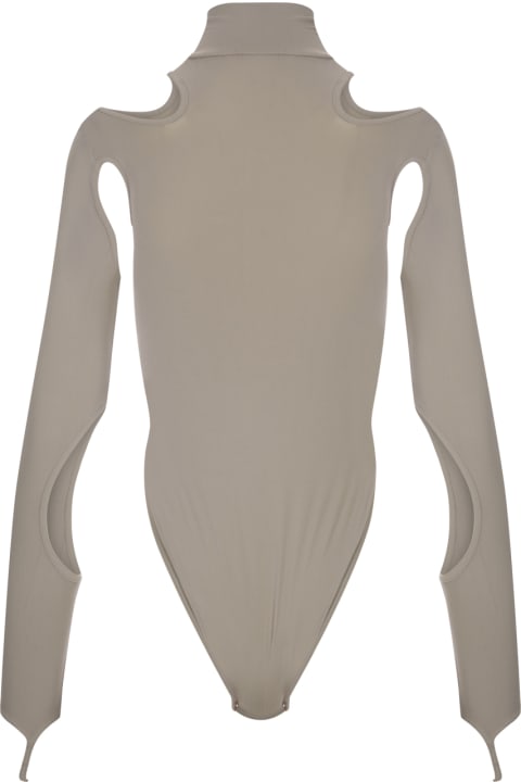 Underwear & Nightwear for Women ANDREĀDAMO Taupe Body Top With Cut-out