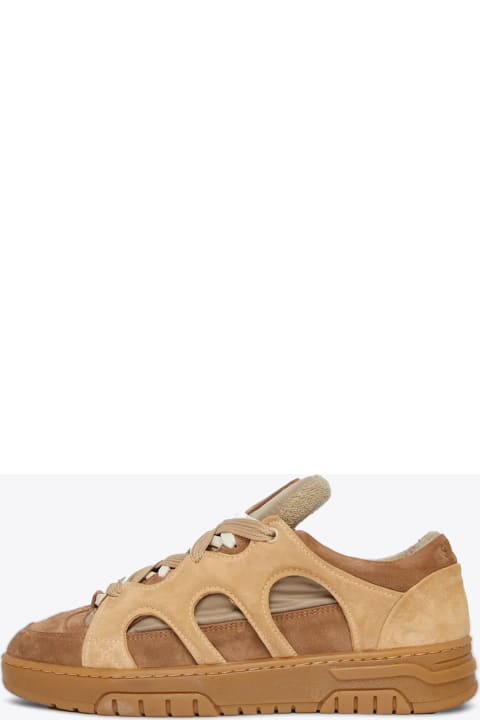 Other Shoes for Men Paura Santha 1 Original Beige and camel suede low sneaker
