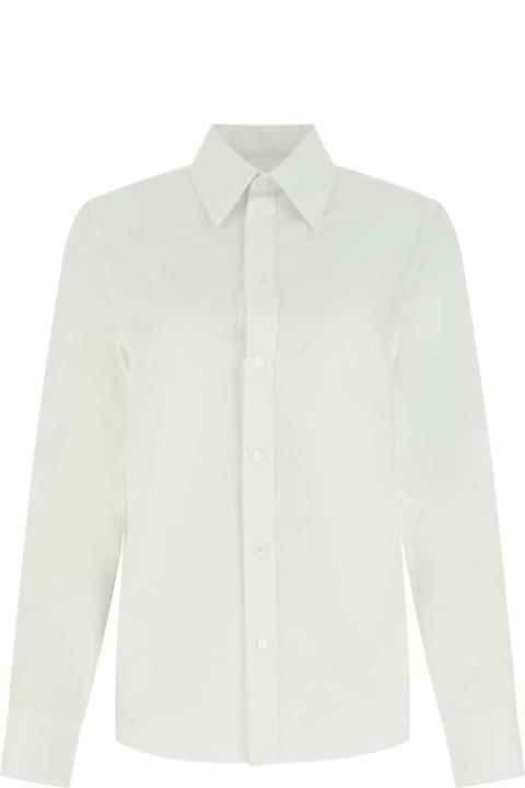 ウィメンズ新着アイテム Bottega Veneta White Poplin Shirt