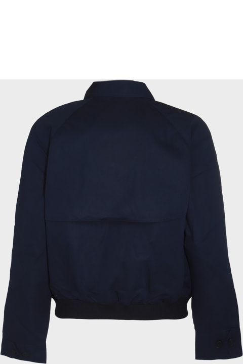 Maison Kitsuné Coats & Jackets for Men Maison Kitsuné Ink Blue Cotton Casual Jacket