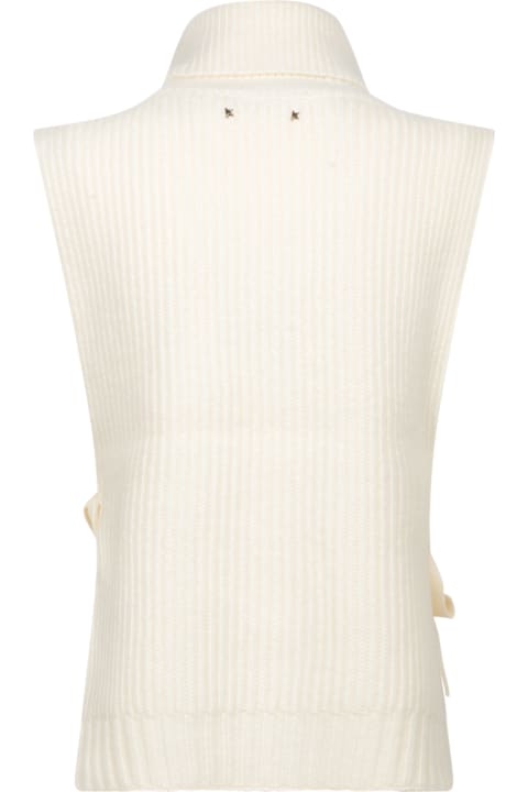 Golden Goose خصم على Men Golden Goose Cream Embroidered Wool Vest