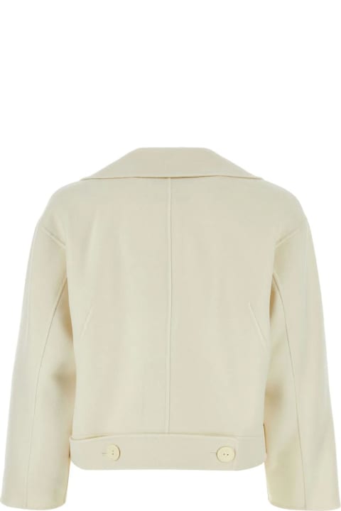 Coats & Jackets for Women Max Mara Studio Ivory Wool Blend Celso Blazer Max Mara Studio