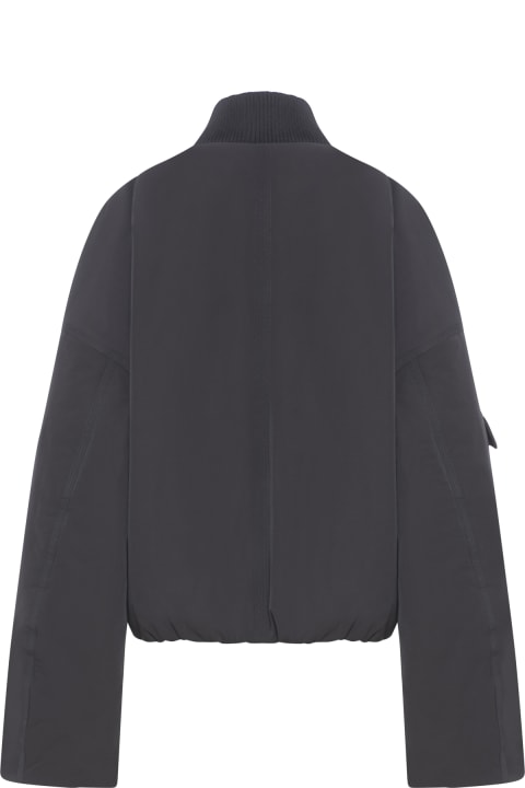 Ganni Coats & Jackets for Women Ganni Light Twill Oversized Short Bomber Jacket