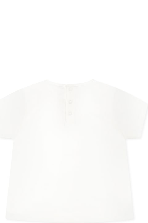 Fashion for Baby Girls Chloé White T-shirt For Baby Girl With Logo