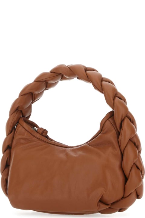 Hereu Totes for Women Hereu Brown Nappa Leather Mini Espiga Handbag