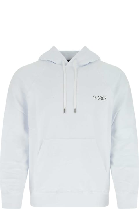 14 Bros Fleeces & Tracksuits for Men 14 Bros White Cotton Sweatshirt