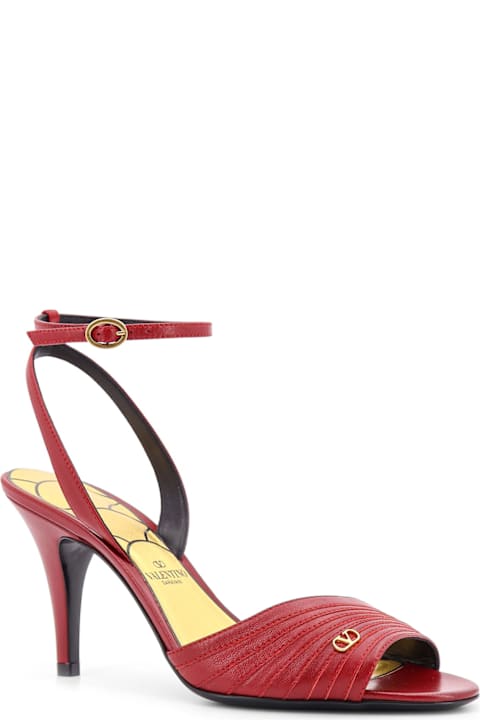 Homeware Valentino Garavani Red Leather Ladycrush Sandals