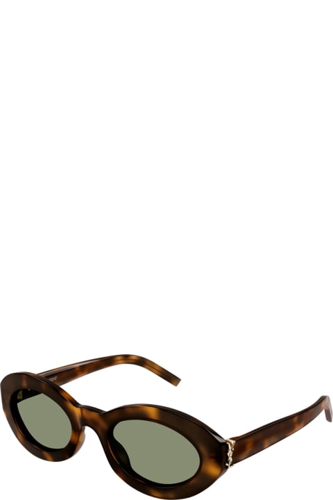 Fashion for Women Saint Laurent Eyewear Sl M136 002 Havana/green Sunglasses