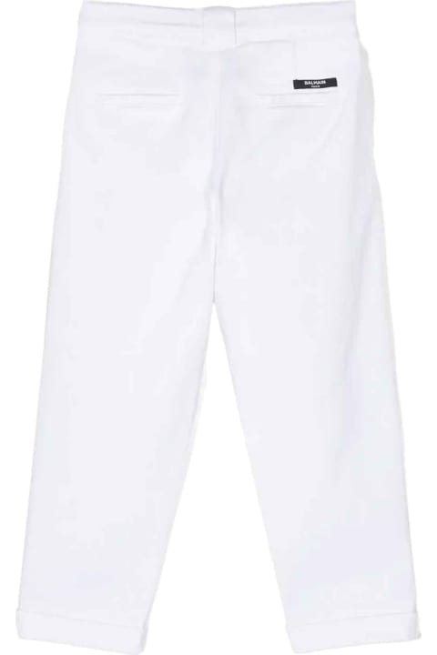 Bottoms for Boys Balmain White Trousers Unisex