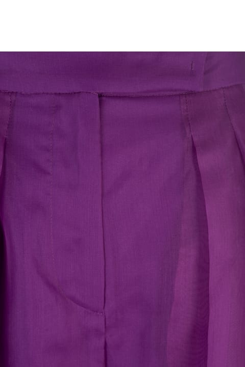 Max Mara Pants & Shorts for Women Max Mara Purple Pavento Trousers