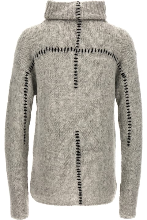 Contrast Embroidery Sweater
