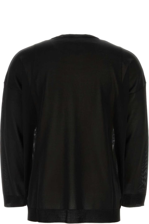 メンズ Valentino Garavaniのフリース＆ラウンジウェア Valentino Garavani Black Viscose Sweater
