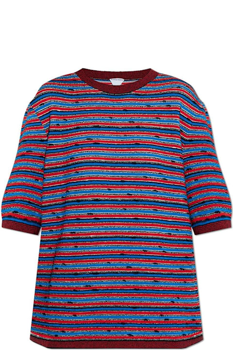Homeware Bottega Veneta Striped Pattern Crewneck T-shirt