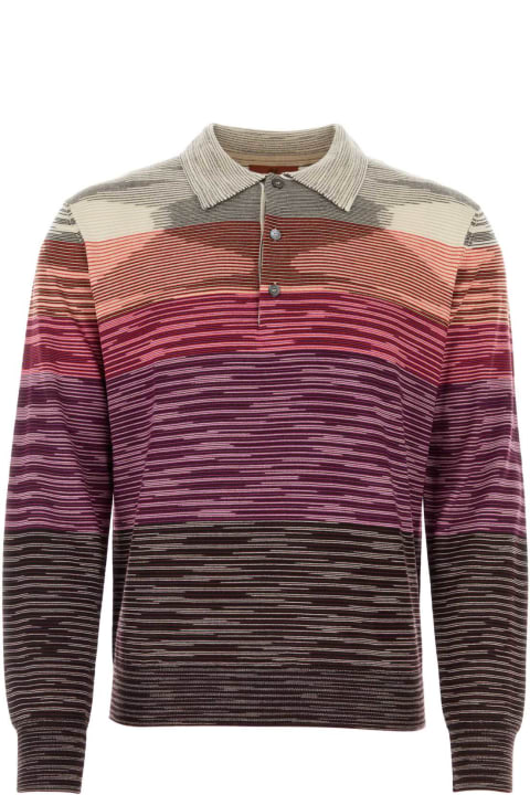Missoni for Men Missoni Embroidered Wool Polo Shirt