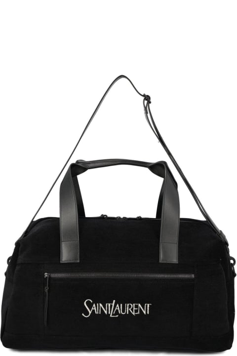 Saint Laurent Luggage for Men Saint Laurent Logo Jacquard Travel Bag
