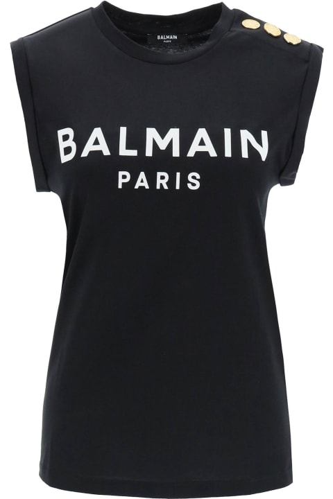 Balmain Topwear for Women Balmain Logo Tank Top