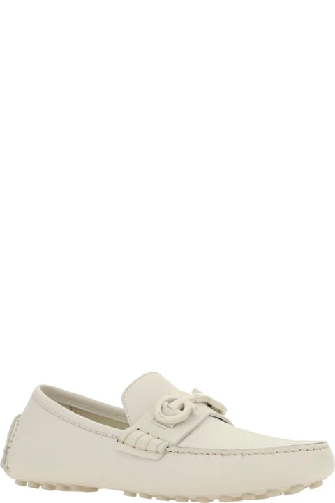 Ferragamo Shoes for Men Ferragamo White Leather Loafers