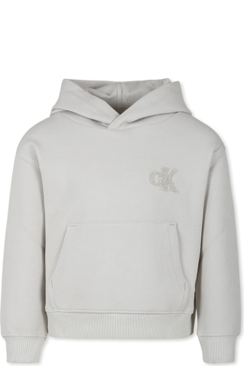 Homeware Calvin Klein Beige Sweatshirt For Boy With Monogram