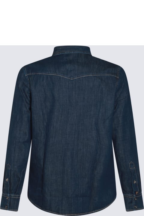 Jacob Cohen قمصان لـ القسم الرجالي Jacob Cohen Blue Cotton Denim Shirt