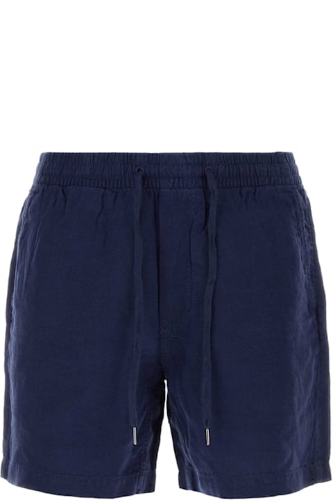 メンズ Polo Ralph Laurenのボトムス Polo Ralph Lauren Navy Blue Linen Shorts