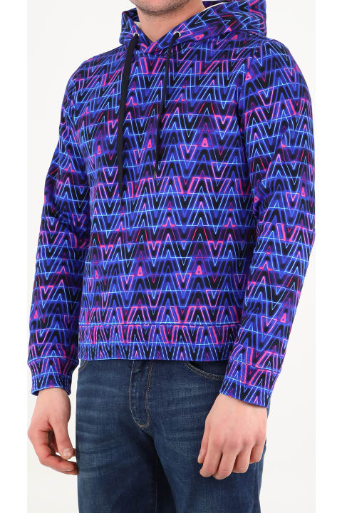 Fleeces & Tracksuits for Men Valentino Garavani Neon Optical Hoodie