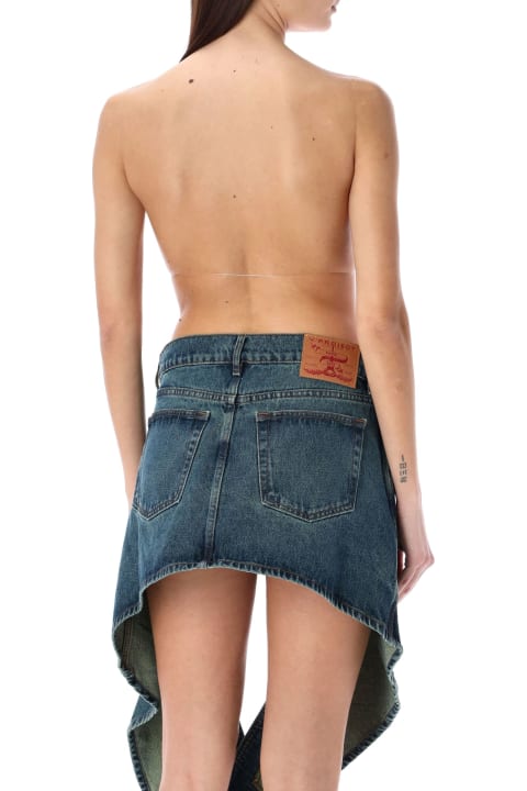 Fashion for Women Y/Project Cut-out Denim Mini Skirt