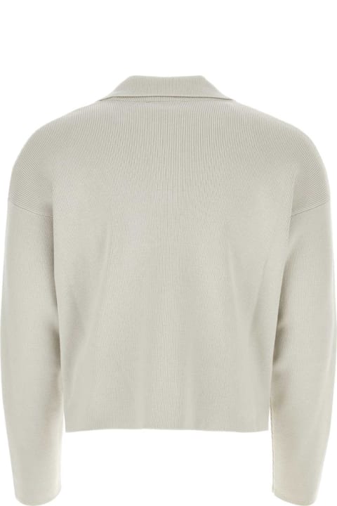 Ami Alexandre Mattiussi Topwear for Men Ami Alexandre Mattiussi Ivory Stretch Wool Blend Sweater