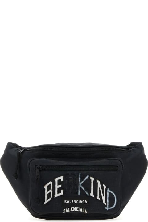 Black Nylon Explorer Belt Bag