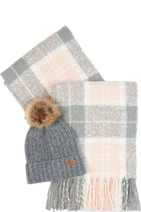 Scarves & Wraps for Women Barbour Saltburn Tartan Scarf & Beanie Knitted Set Barbour