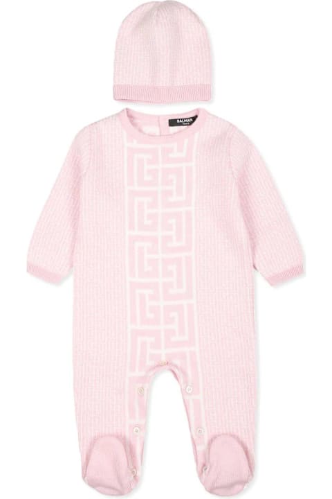 Balmain Clothing for Baby Boys Balmain Set Tutina Con Stampa