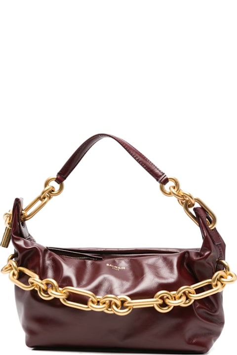 Homeware Balmain Sync Medium Leather Shoulder Bag