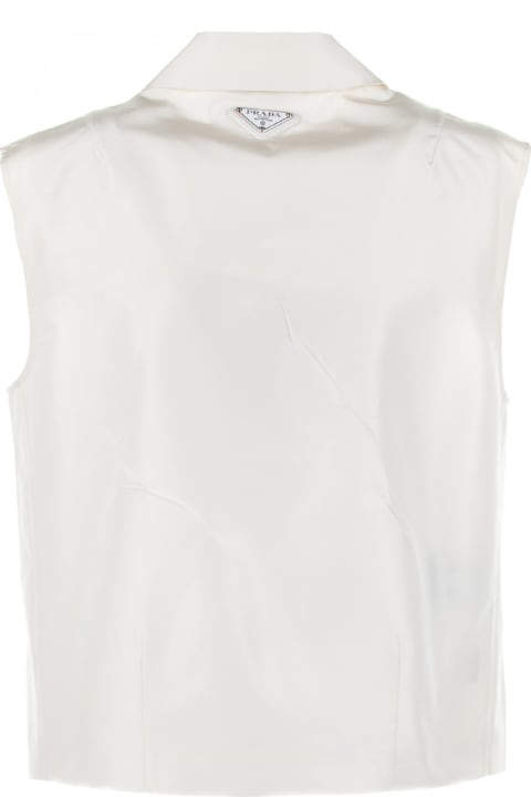 Prada Clothing for Women Prada Sleeveless Faille Shirt