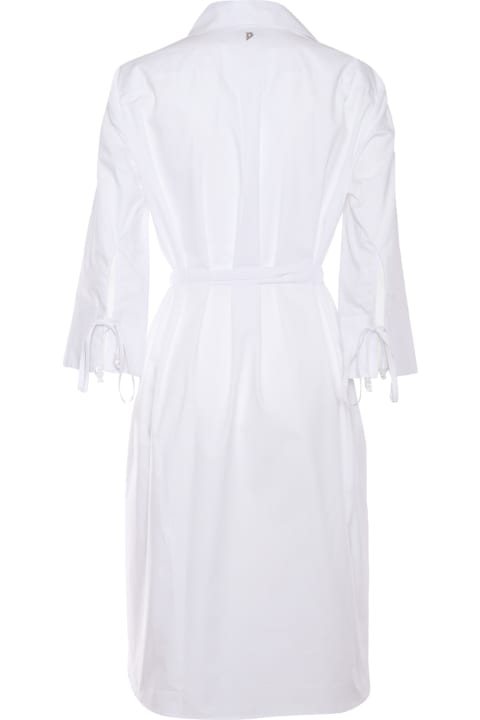 Dondup Sweaters for Women Dondup White Cotton Shirt Dress