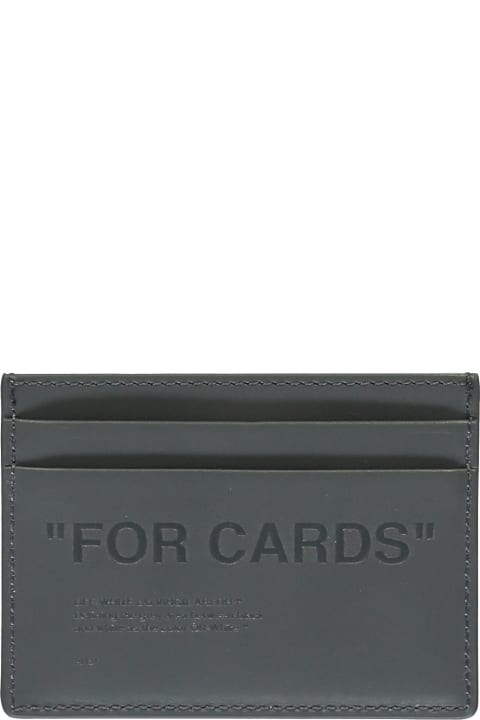 Wallets for Men Off-White Leather Card Holder