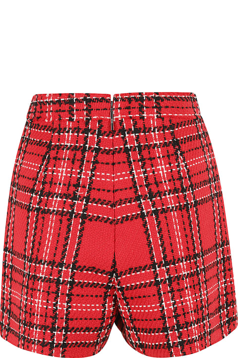 Homeware MSGM 
check
 Red Cotton Blend Shorts