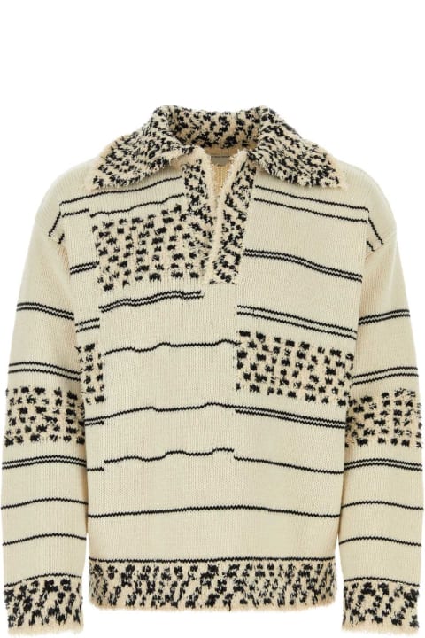 Fashion for Men Bottega Veneta Embroidered Wool Blend Sweater