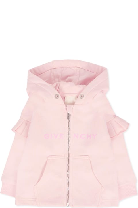 Homeware Givenchy Pink Sweatshirt For Baby Girl With Logo