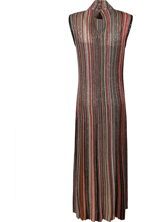 Missoni Dresses for Women Missoni Embellished Sleeveless Stripe Dress