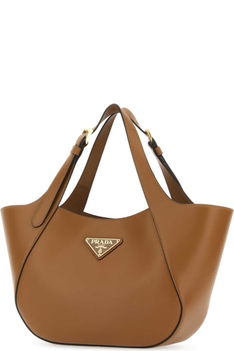 Totes for Women Prada Brown Leather Handbag
