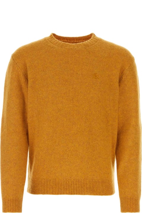 Baracuta Sweaters for Men Baracuta Ochre Virgin Wool Blend Sweater