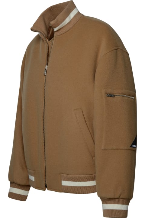MSGM Coats & Jackets for Women MSGM Beige Virgin Wool Blend Jacket