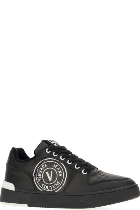 Versace Jeans Couture Sneakers for Men Versace Jeans Couture Black Leather Sneakers