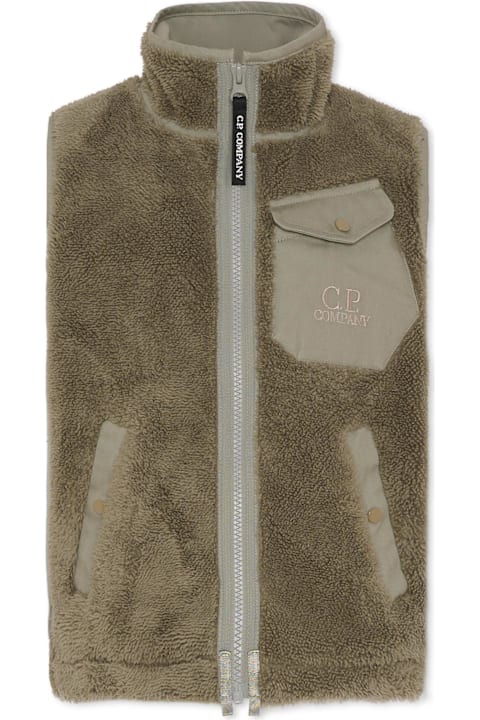 C.P. Company Undersixteen for Men C.P. Company Undersixteen Green Vest For Boy With Logo