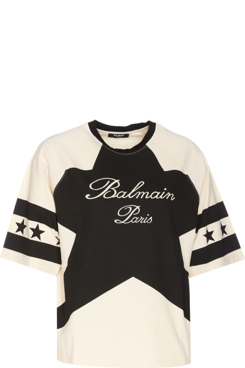 Balmain Topwear for Women Balmain Iconic Star Balmain T-shirt