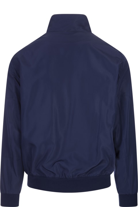 Kiton Coats & Jackets for Men Kiton Giacca Leggera In Nylon Blu