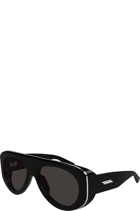 Bottega Veneta Eyewear Eyewear for Men Bottega Veneta Eyewear Bottega Veneta Bv1362s Linea Ribbon 001 Black Grey Sunglasses