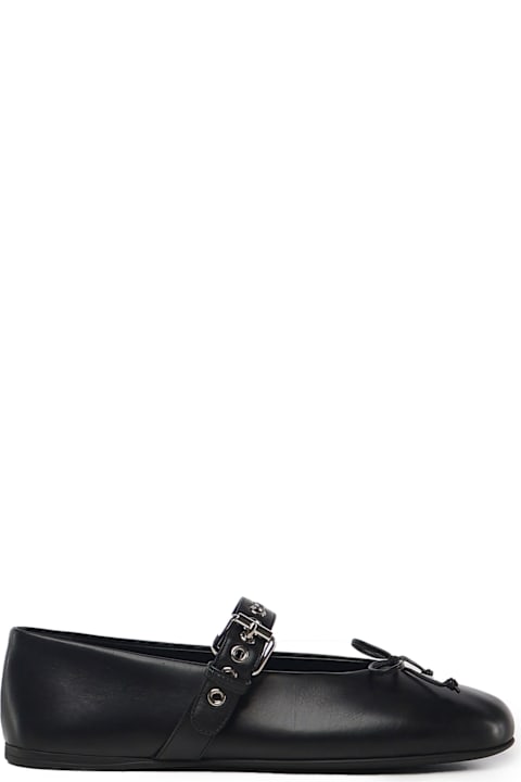 أحذية مسطحة لـ السيدات Miu Miu Leather Ballerinas