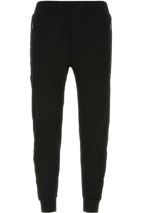 Pants for Men Prada Black Stretch Cotton Joggers